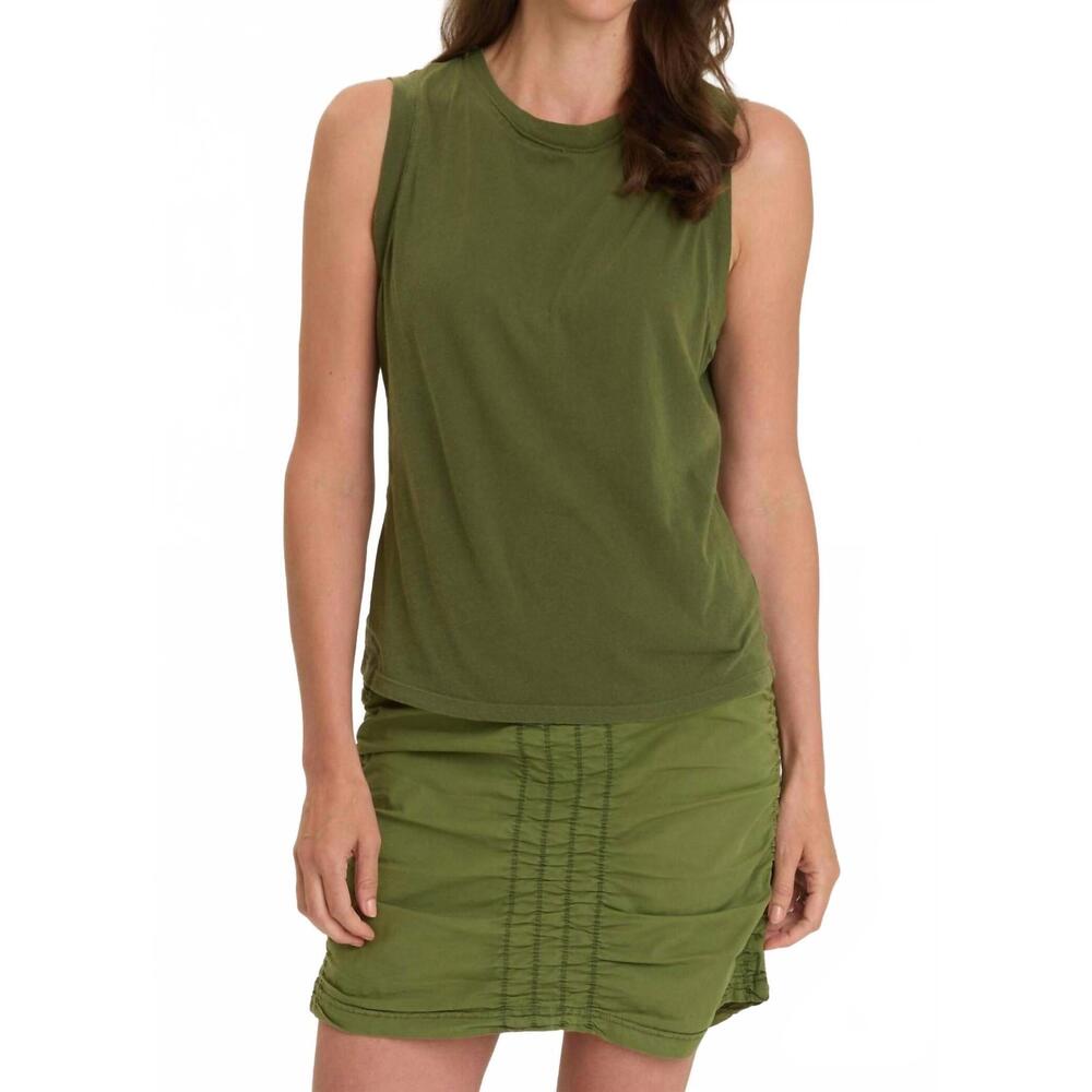 NEW WEARABLES bodie raw edge jersey tank top in apollo pigment